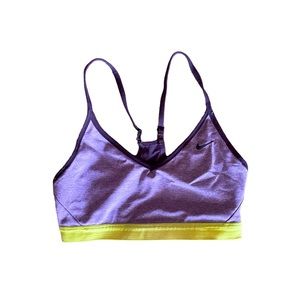 BOGO Nike Sports Bra - women’s Small - grey and neon yellow